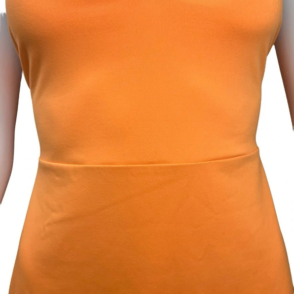 Susana Monaco V-Neck A-Line Mini Dress in Electric Orange Neon - Picture 5 of 16